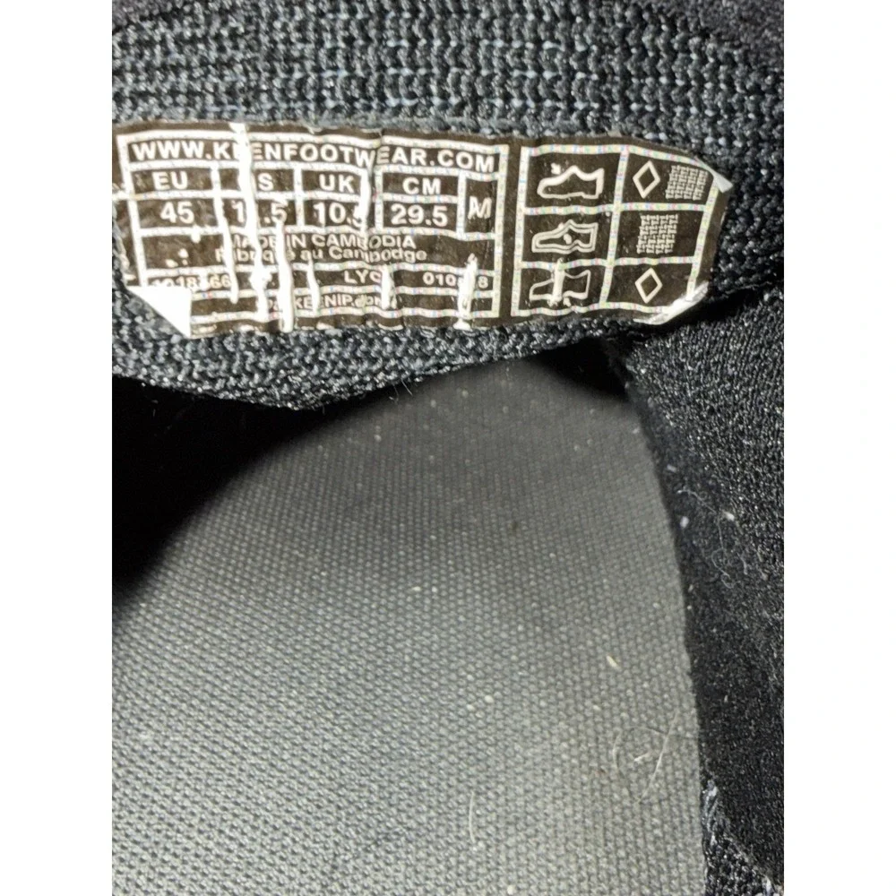 KEEN Uneek Exo Mens 11.5 Black Grey‎ Mesh Hiking Shoes Outdoor Comfort Sneakers